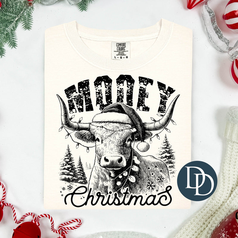 Mooey Christmas (Black Ink) *Screen Print Transfer*