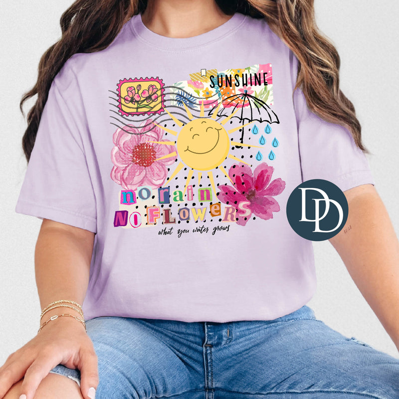 No Rain No Shower Hand Drawing *DTF Transfer*