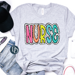 Bright Nurse Typography *DTF Transfer*