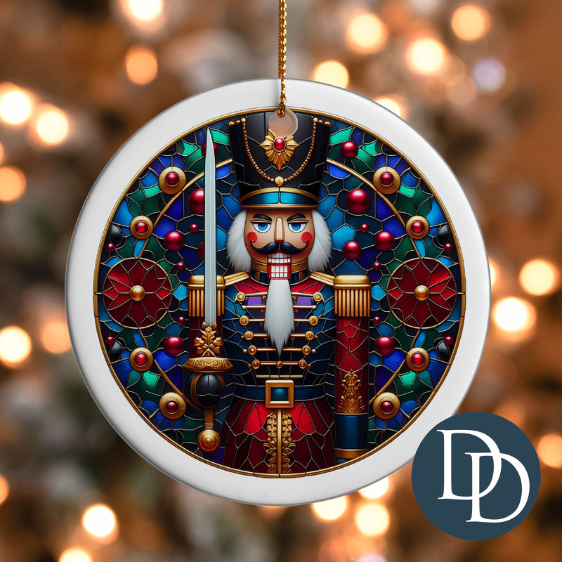 Nutcracker Stained Glass *UV DTF Ornament Decal*