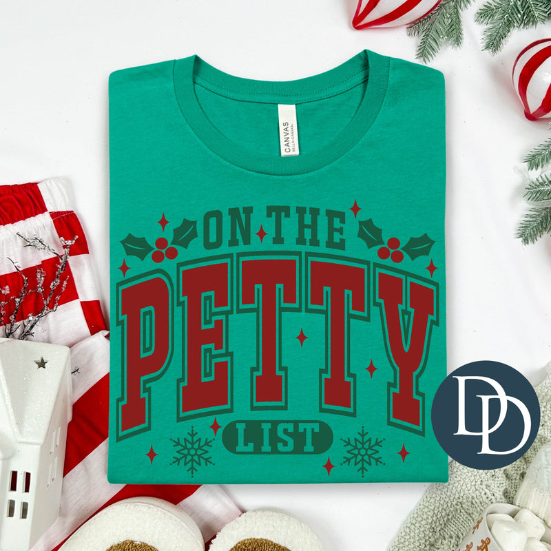 On The Petty List Holly And Snowflakes *DTF Transfer*