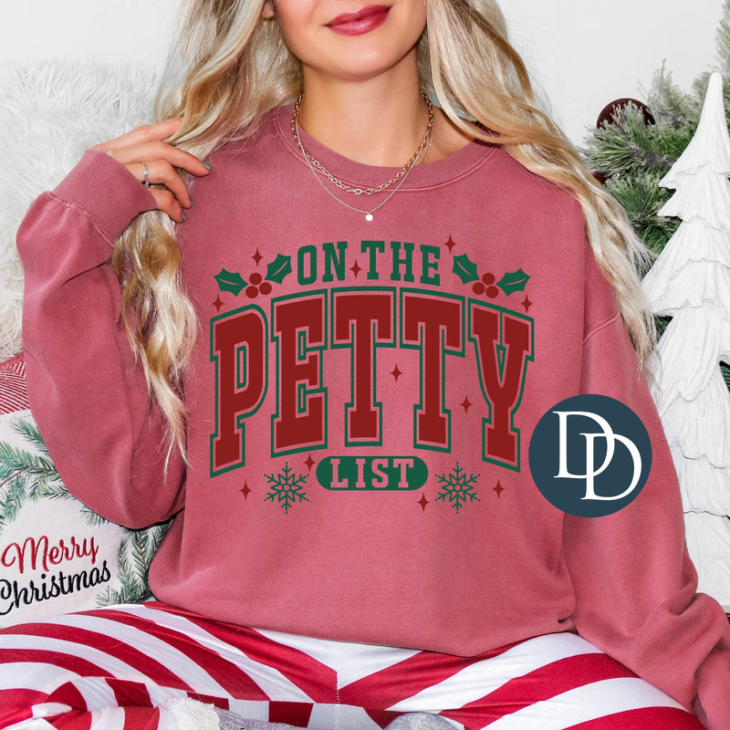 On The Petty List Holly And Snowflakes *DTF Transfer*