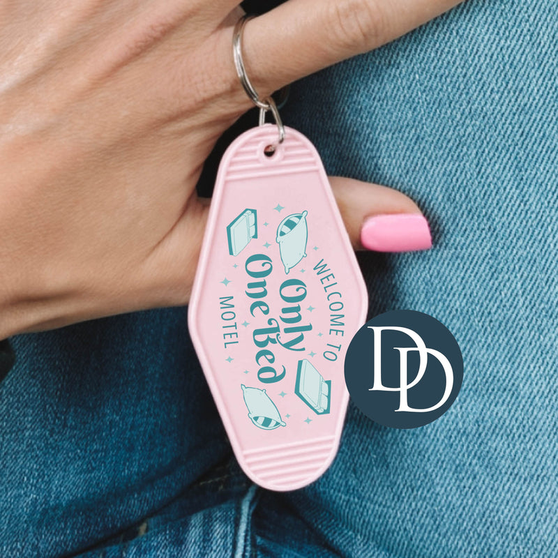 Only One Bed Motel *Motel Keychain UV DTF Decal*