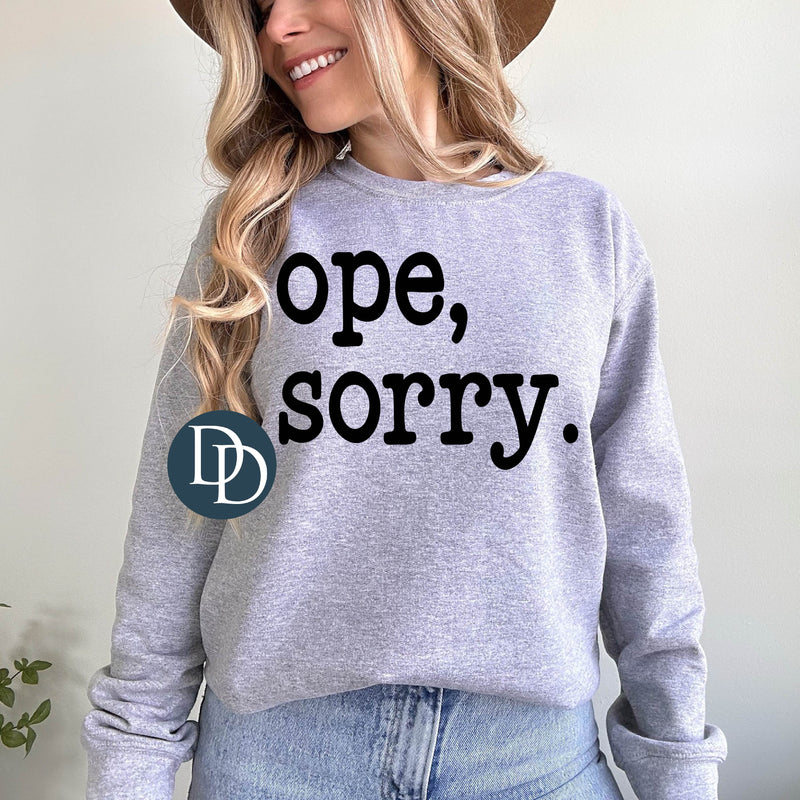 Ope Sorry (Black Ink) *Screen Print Transfer*