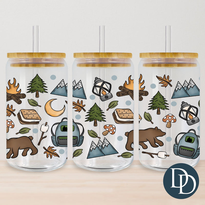 Outdoorsy Fall Camping *UV DTF Cup Wrap*