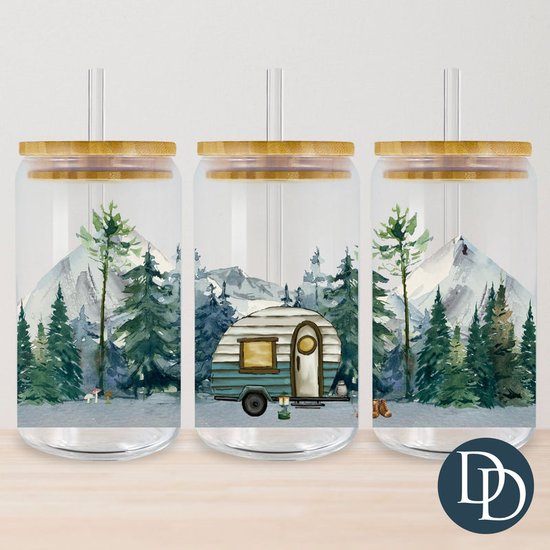 Painted Camping Scene *UV DTF Cup Wrap*