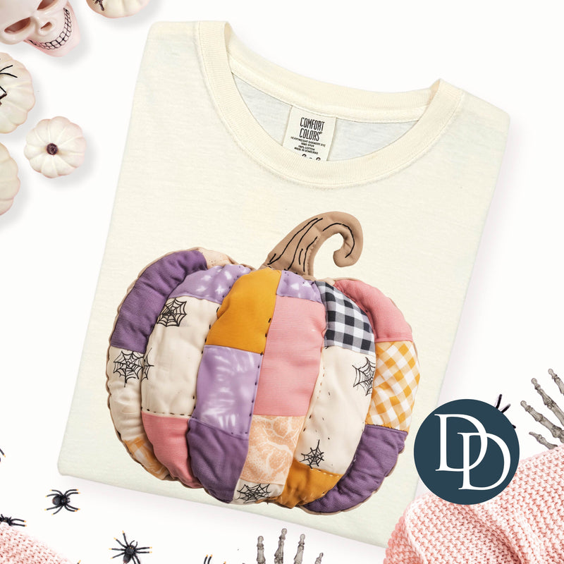 Patchwork Faux Puffy Pumpkin *DTF Transfer*