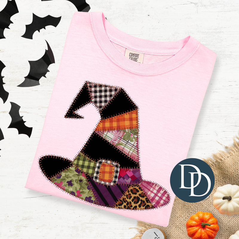 Patchwork Witch Hat *DTF Transfer*