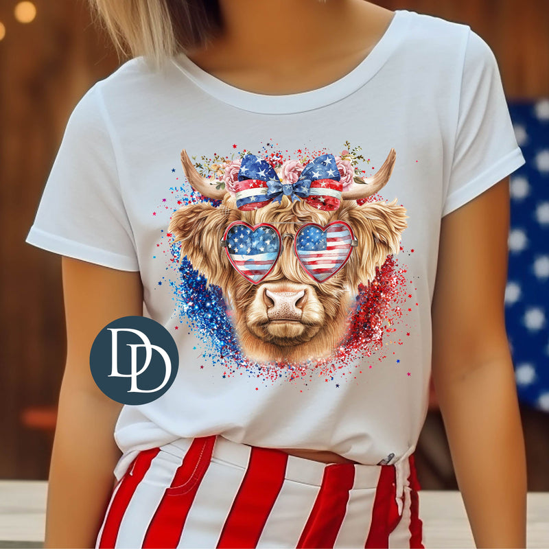 Patriotic Highland Faux Glitter *DTF Transfer*