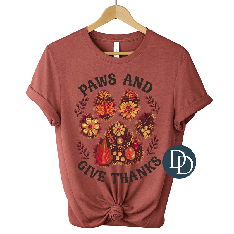 OVERSIZED Paws And Give Thanks *DTF Transfer*