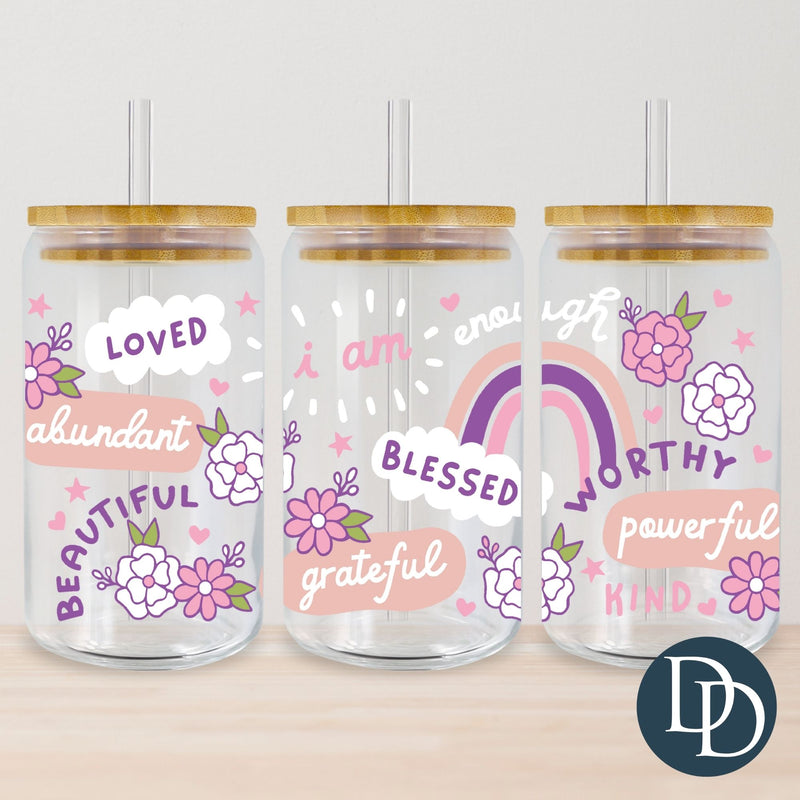 Pink Purple Affirmations *UV DTF Cup Wrap*