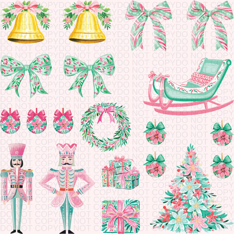 Preppy Christmas *UV DTF Element Sheet*