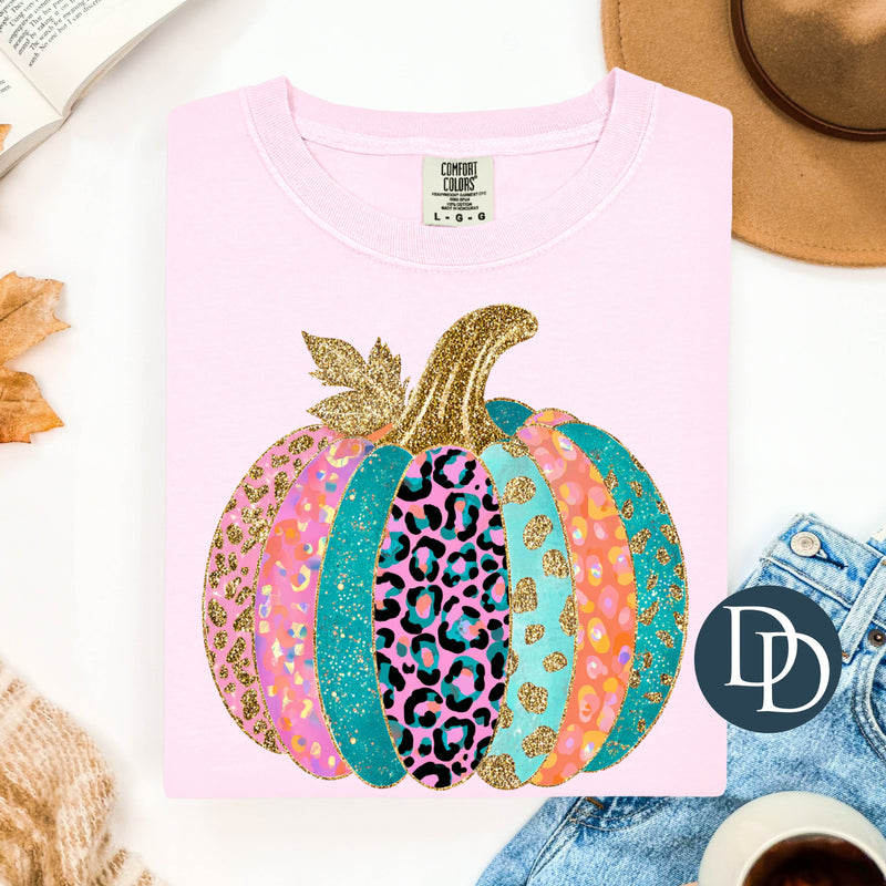 Preppy Faux Glitter Pumpkin *DTF Transfer*