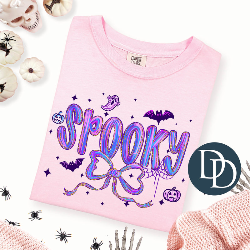 Purple Spooky Handlettering Bow *DTF Transfer*