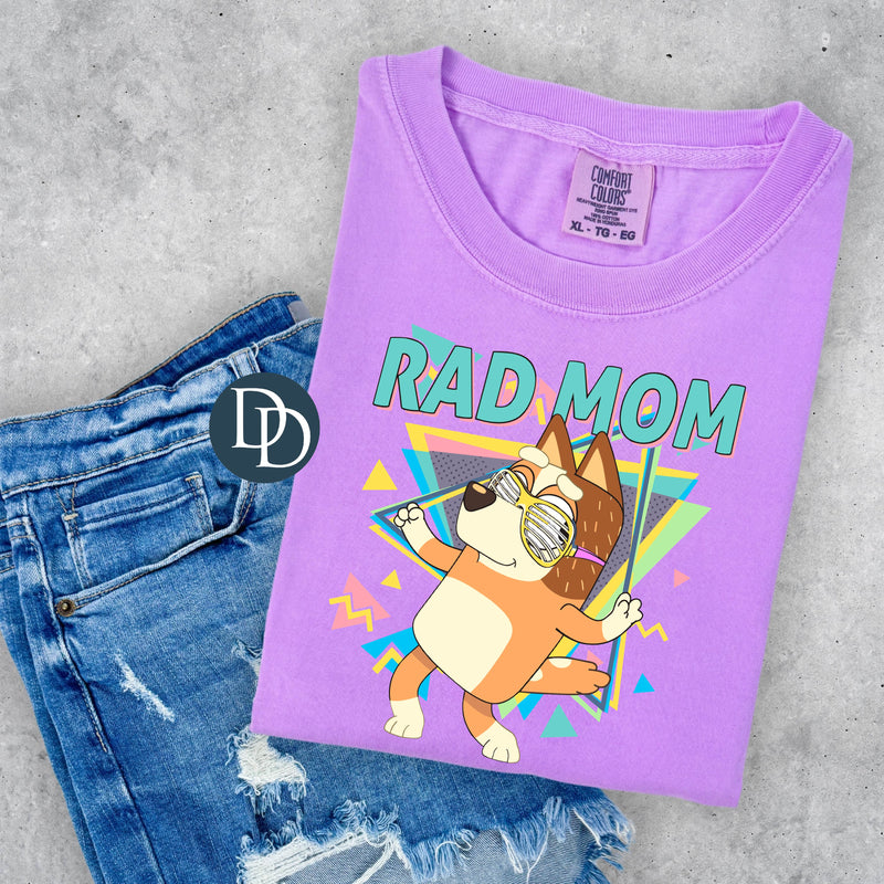 Retro Rad Mom Blue Dog *DTF Transfer*