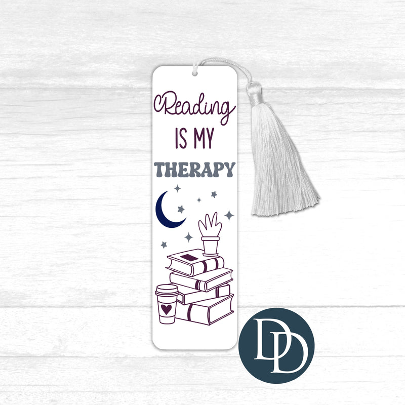 Reading Is My Therapy Bookstack *UV DTF Bookmark Decal*