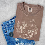 Riding With Purpose (Light Tan Ink) *Screen Print Transfer*