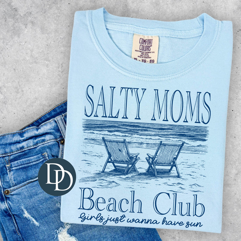 Salty Moms Beach Club Chairs (Navy Ink) *Screen Print Transfer*