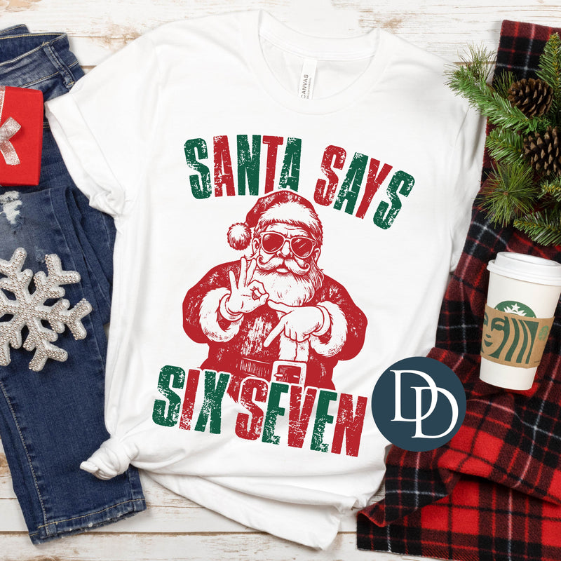 OVERSIZED Santa Says Six Seven *DTF Transfer*