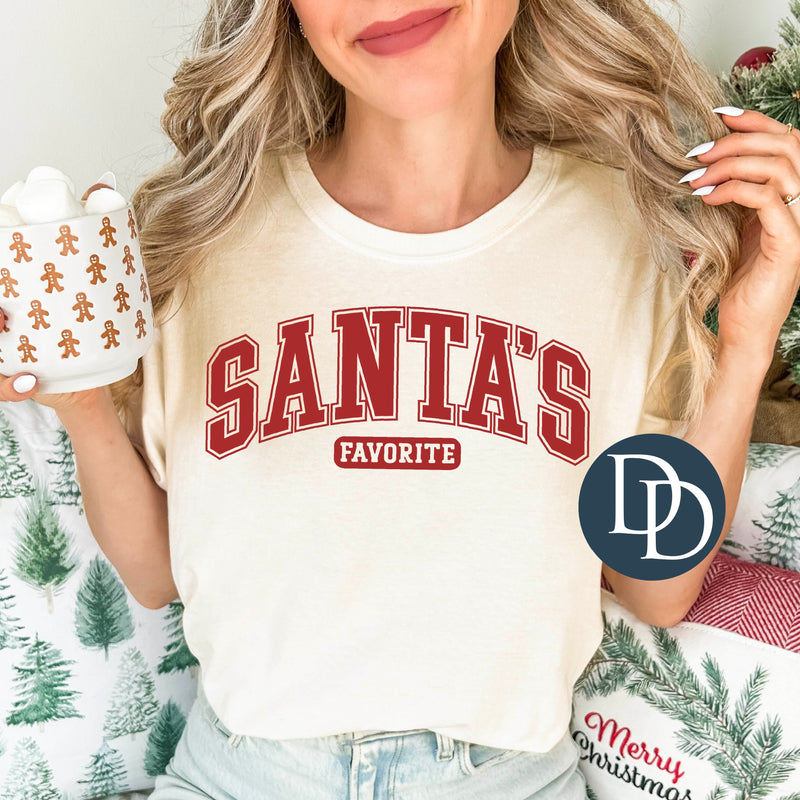 Santa's Favorite Athletic (Red Ink) *Screen Print Transfer*