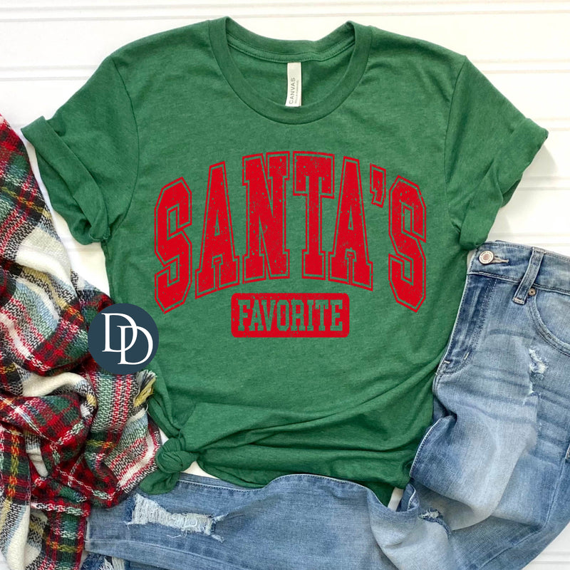 Oversized Santa's Favorite (Red Ink) - *Screen Print Transfer*