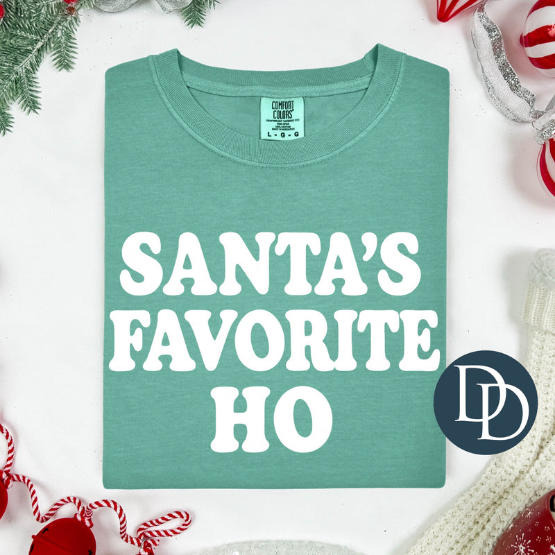 Santa's Favorite Ho (White Ink) *Screen Print Transfer*