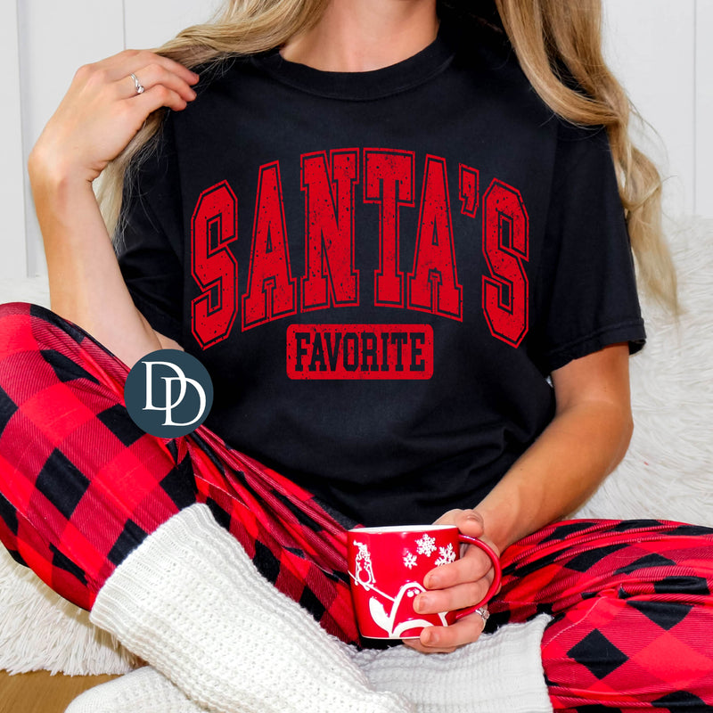 Oversized Santa's Favorite (Red Ink) - *Screen Print Transfer*