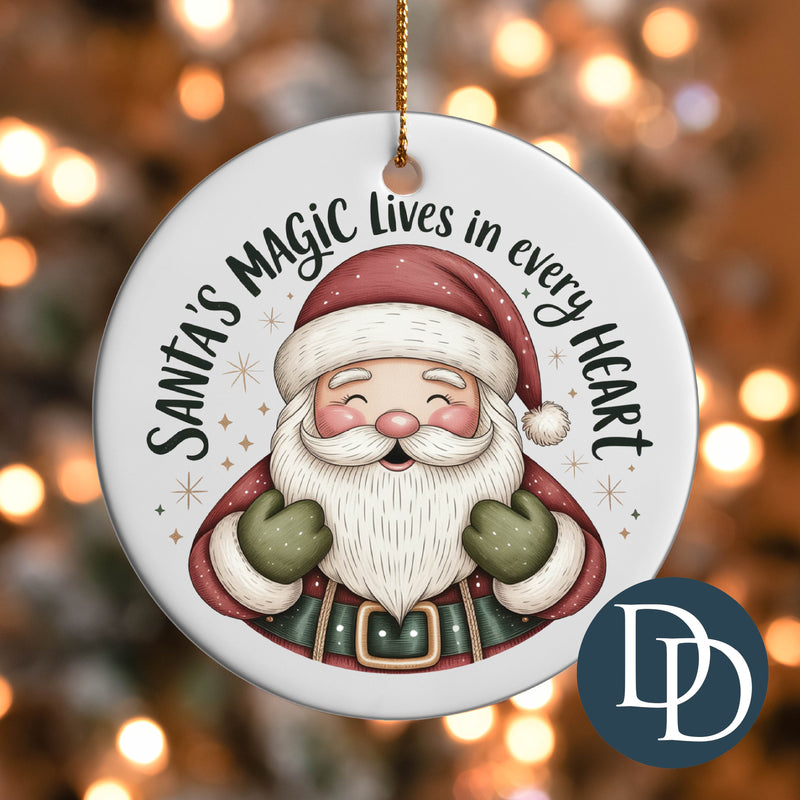 Santa's Magic Lives In Every Heart *UV DTF Ornament Decal*