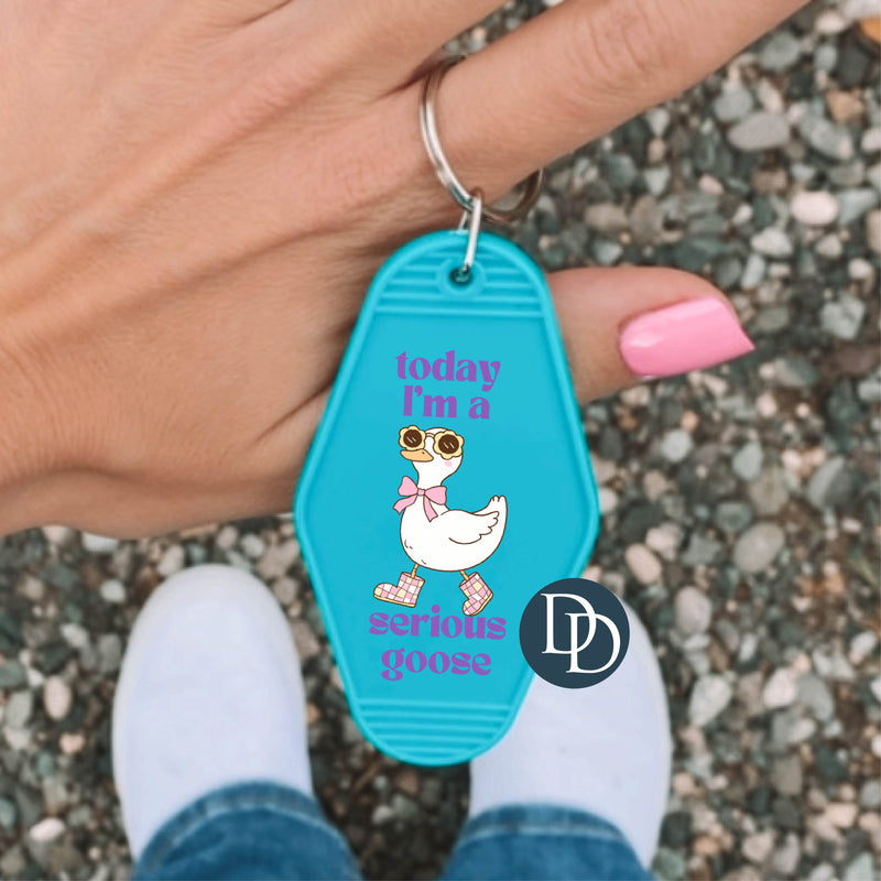 Serious Goose Sassy Sunglasses *Motel Keychain UV DTF Decal*