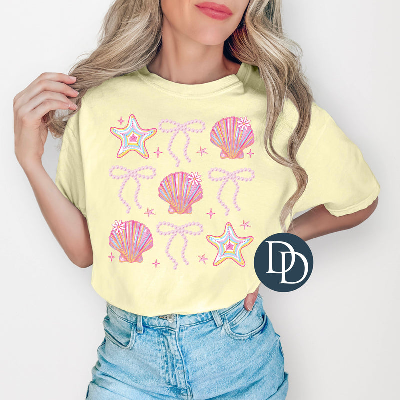 Shell Pearl Starfish Bows *DTF Transfer*