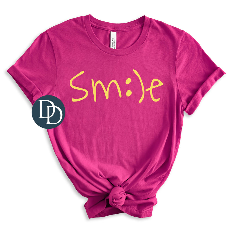 Single Smile Face Yellow Ink *DTF Transfer*