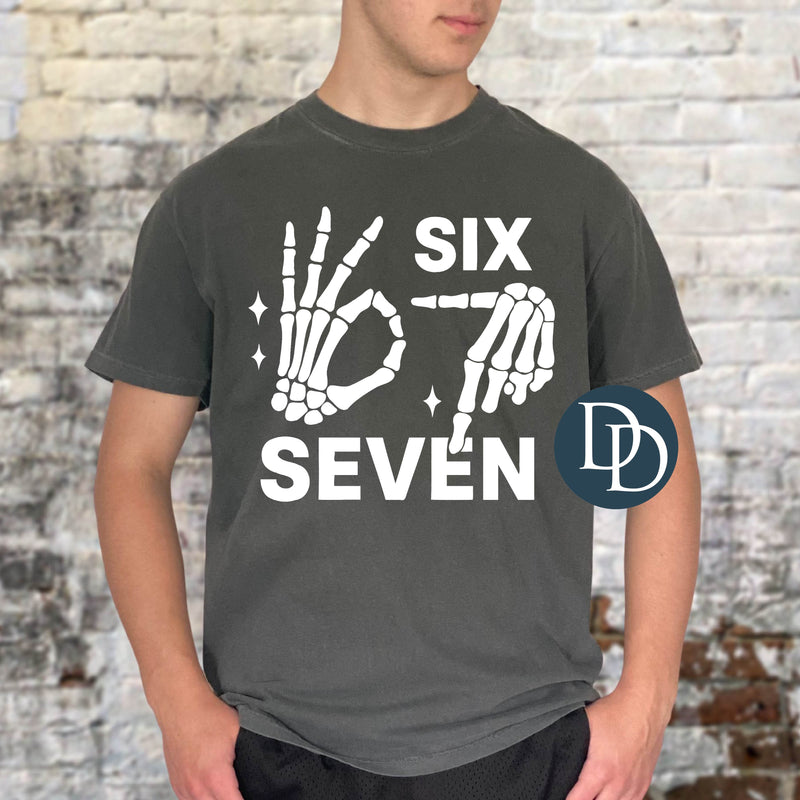 Six Seven Skellie (White Ink) *Screen Print Transfer*