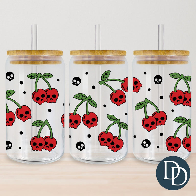 Skull Cherries *UV DTF Cup Wrap*