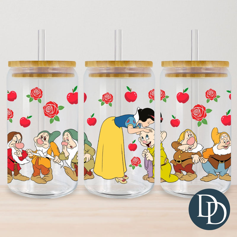 Snow Dwarf Friends Apple Florals *UV DTF Cup Wrap*