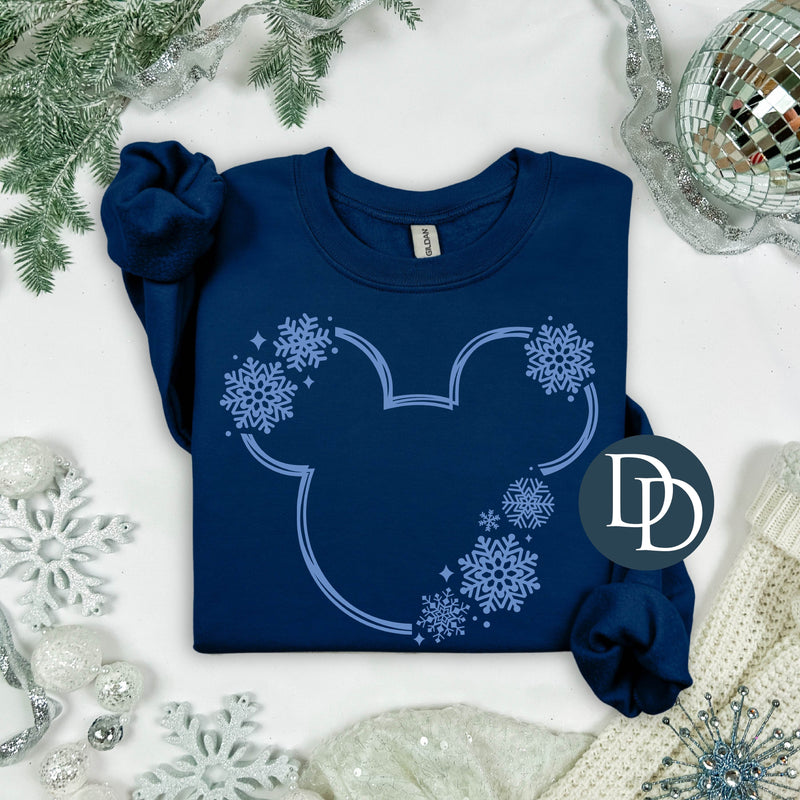 Snowflake MickE Head *DTF Transfer*