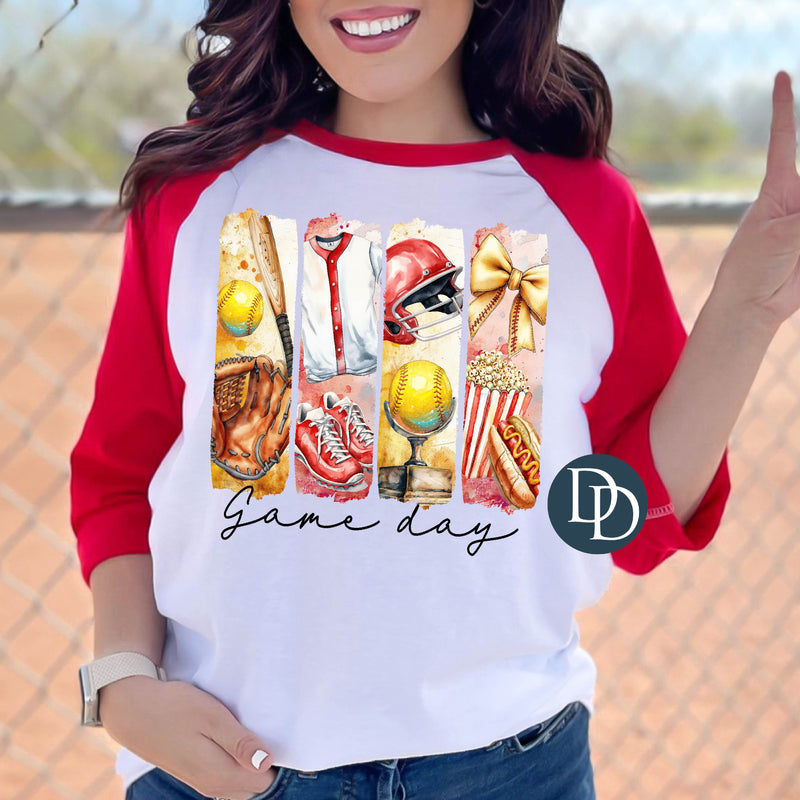 Softball Game Day Brush Strokes *DTF Transfer*