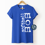 Softball Mom Typo Font (White Ink) *Screen Print Transfer*
