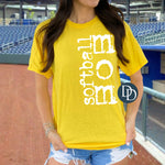 Softball Mom Typo Font (White Ink) *Screen Print Transfer*