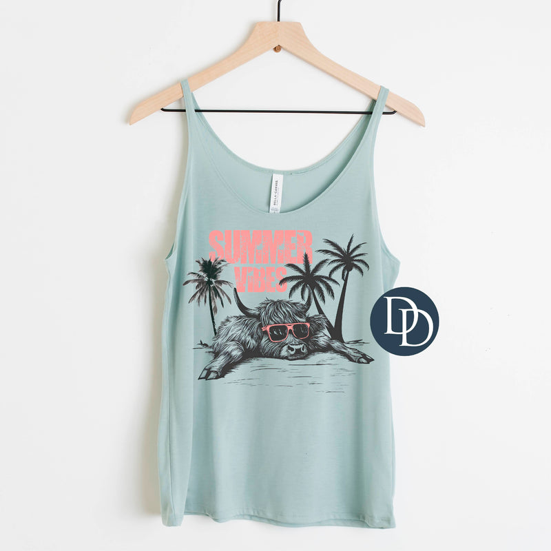 Summer Vibes Beachy Highland *DTF Transfer*