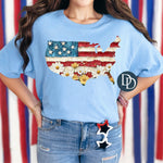 Textured Flag Floral Knock Out *DTF Transfer*