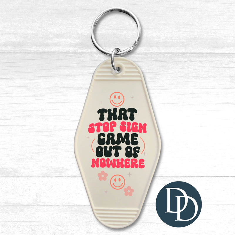 That Stop Sign Motel Keychain UV DTF Decal