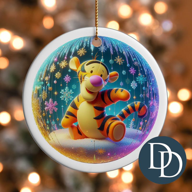 Tiger Colorful Snowflakes *UV DTF Ornament Decal*