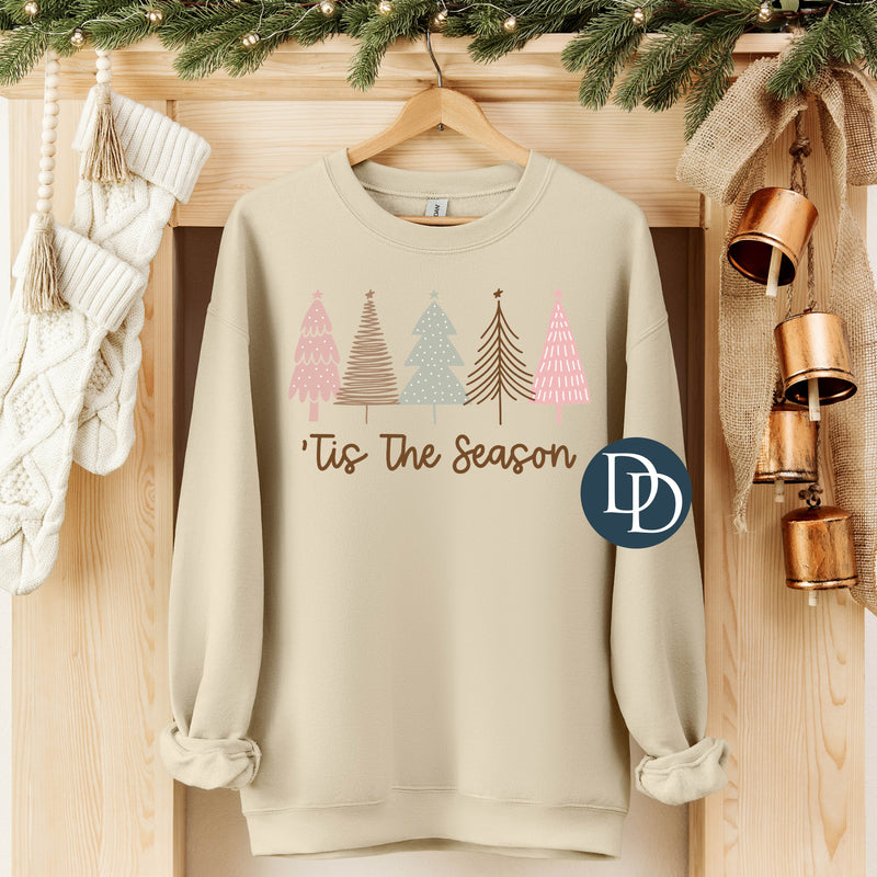 'Tis The Season Pastel Trees *DTF Transfer*