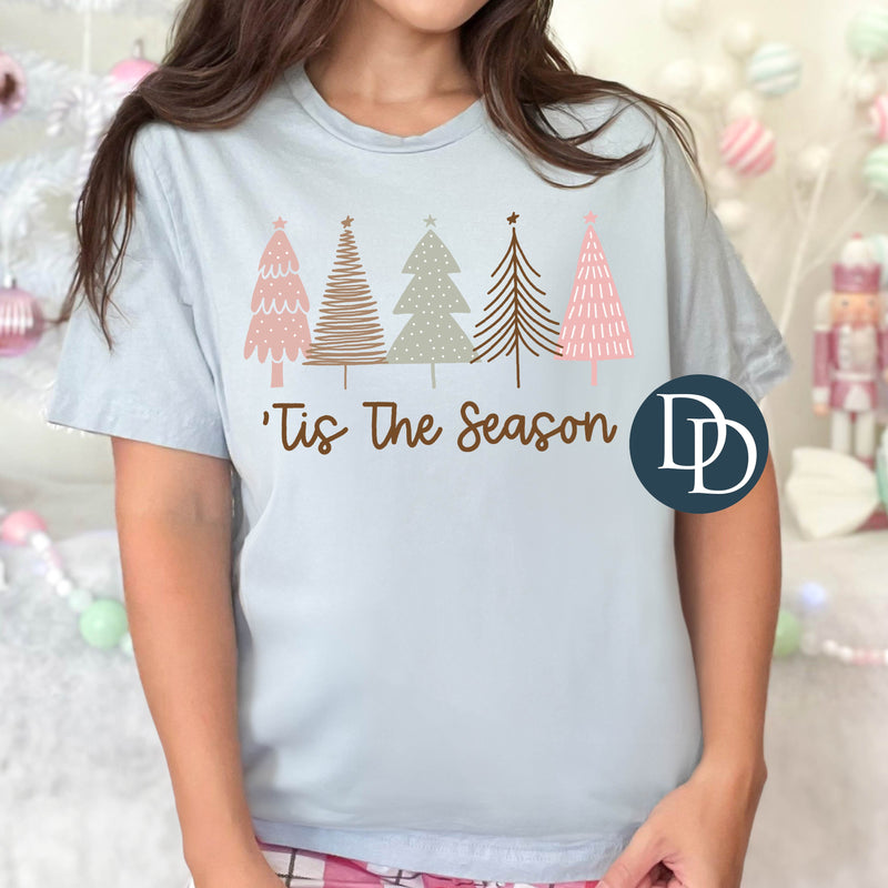 'Tis The Season Pastel Trees *DTF Transfer*