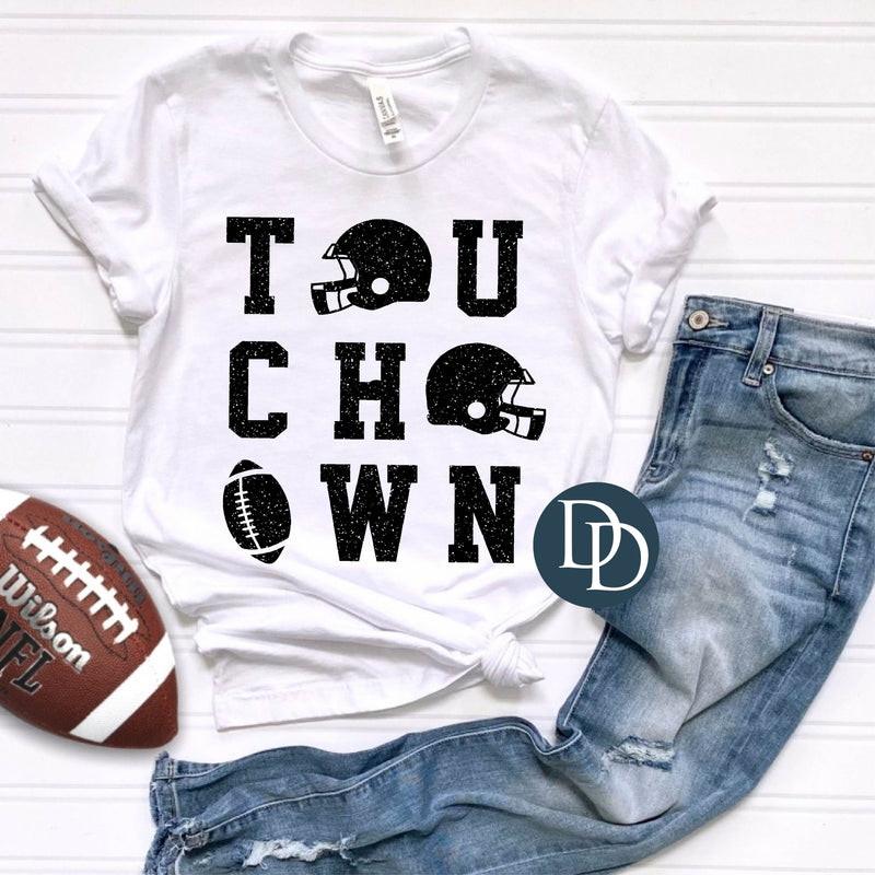 Touchdown Grunge Collage (Black Ink) *Screen Print Transfer*