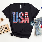USA Distressed Flag Punch Through Pattern *DTF Transfer*