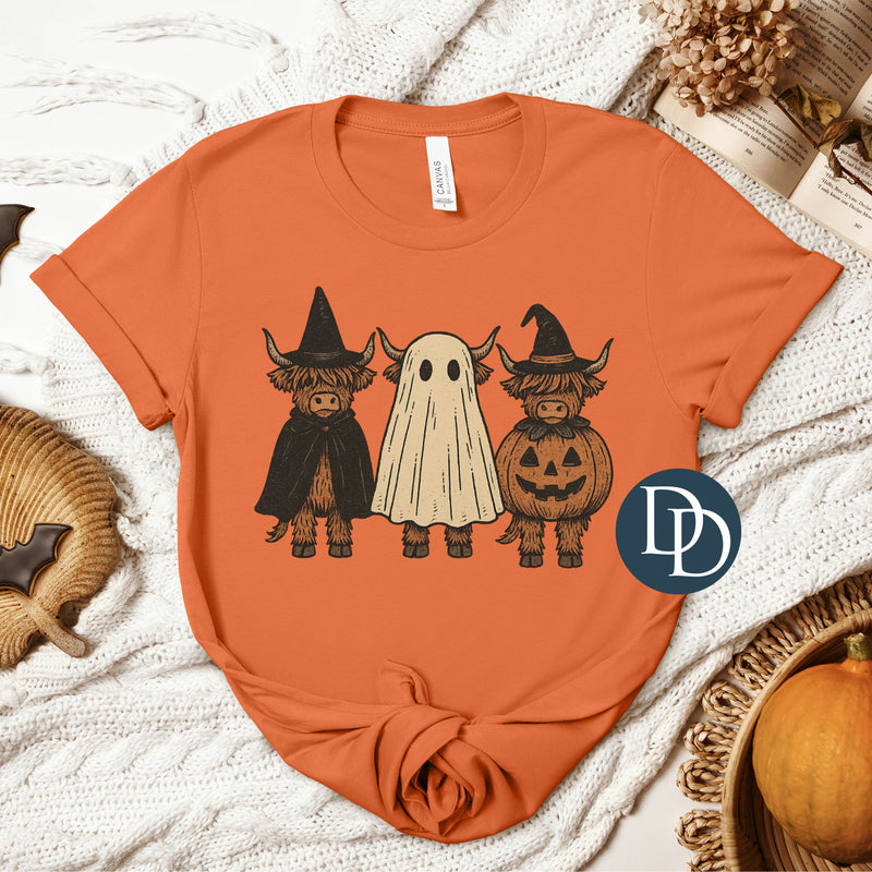 Vintage Halloween Costume Highland Cows *DTF Transfer*