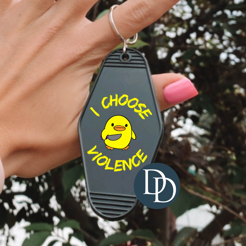 Violent Duck *Motel Keychain UV DTF Decal*