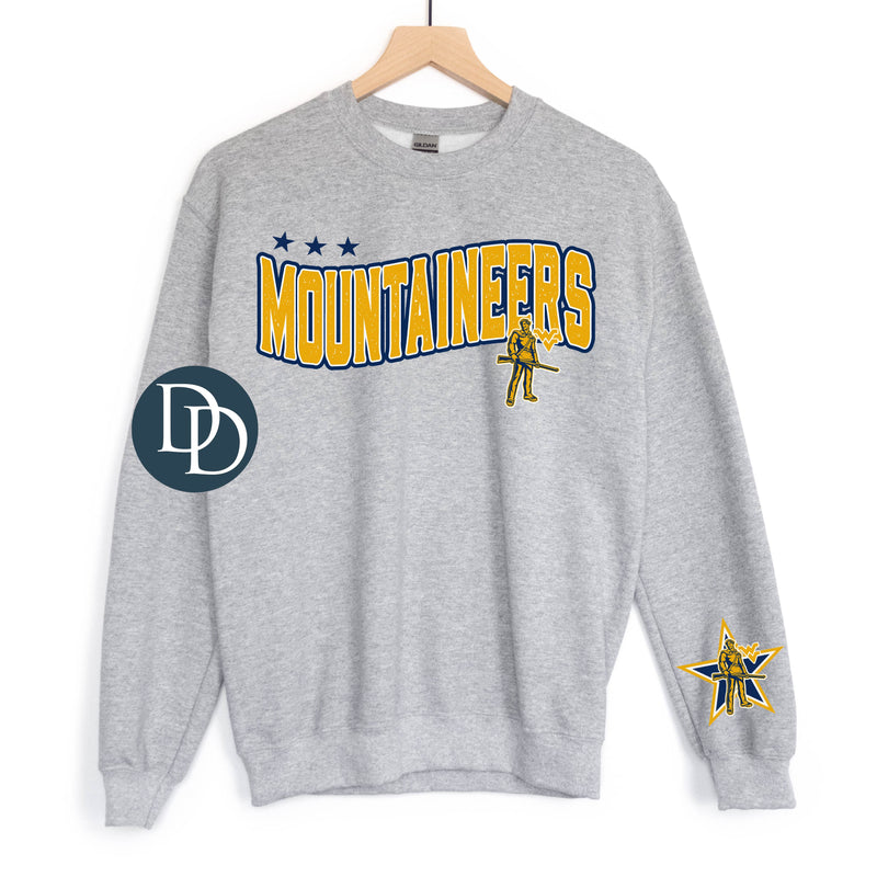 WV Mount Wavy Stars With Sleeve Accent *DTF Transfer*