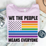 We The People LGBTQ Flag Black Ink *DTF Transfer*